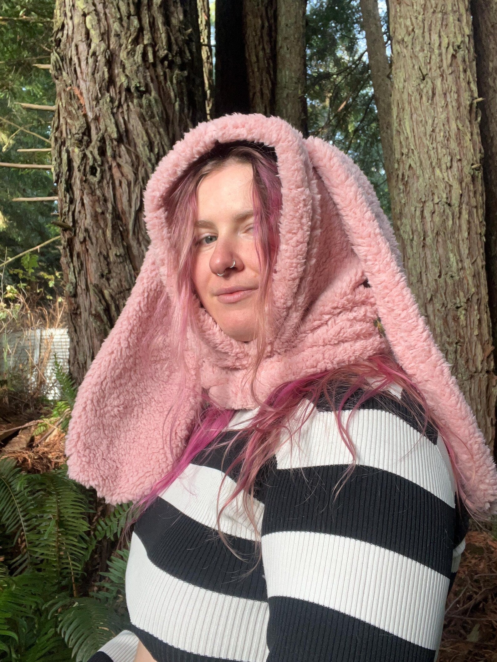 Pink Bunny Hood