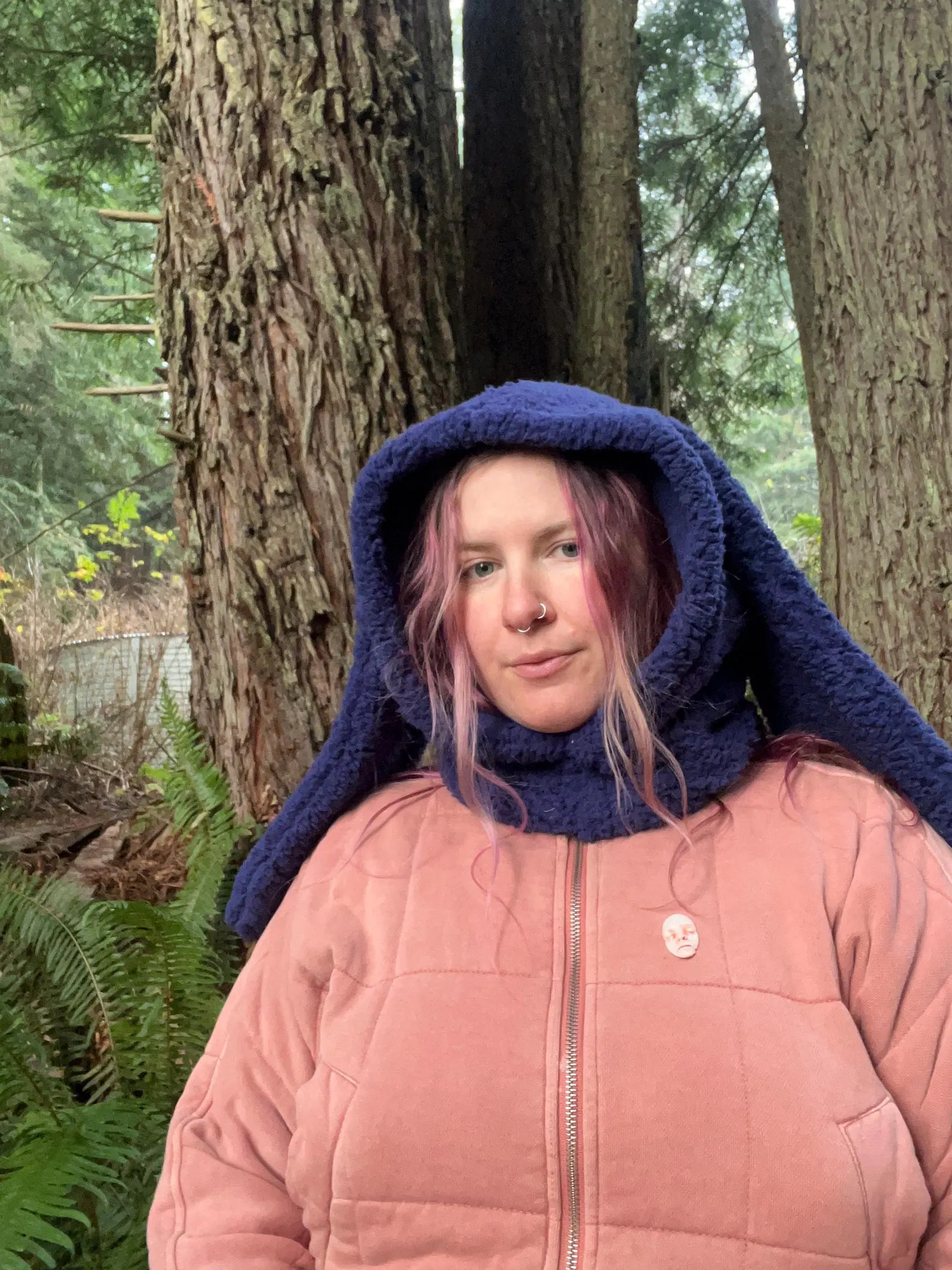 Navy Blue Bunny Hood