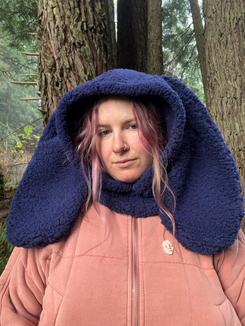 Navy Blue Bunny Hood