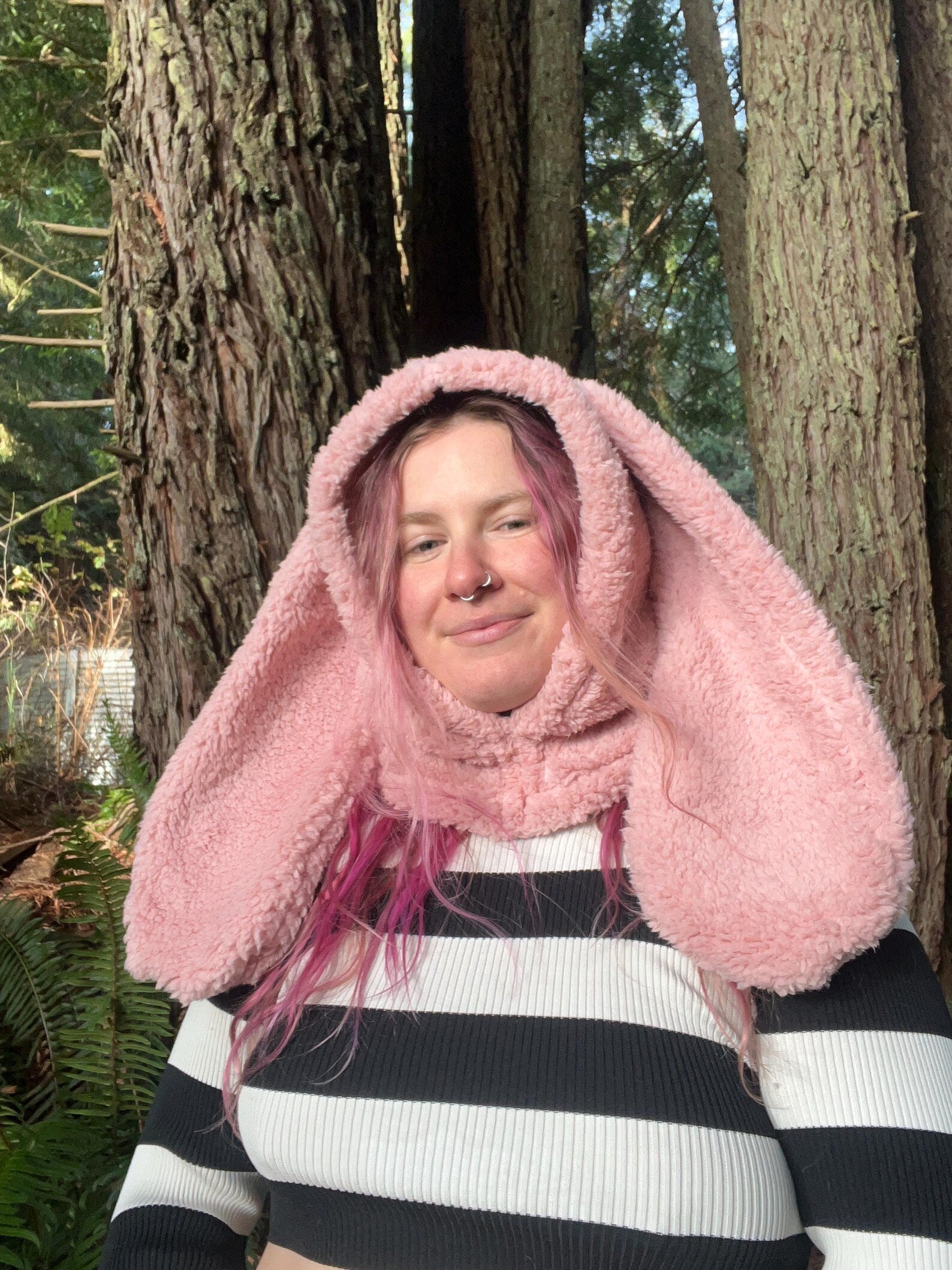 Pink Bunny Hood